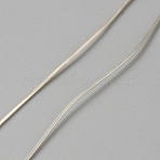 925 Sterling Silver Wires, Square, Silver, 0.7mm, about 3.28 Feet(1m)/pc(STER-WH0009-03A)