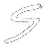 Brass Necklaces, Platinum, 17 inch(NJEW-A266-58)