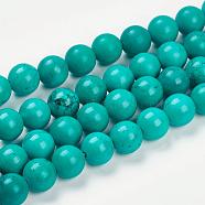 Natural Magnesite Beads Strands, Dyed & Heated, Round, 6mm, Hole: 1mm, about 65pcs/strand, 15.27 inch(38.8cm)(G-K205-02-6mm)