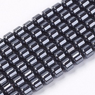 Column Magnetic Synthetic Hematite Bead Strands, Black, 5x5mm, Hole: 0.8mm, about 78pcs/strand, 16.5 inch(X-G-Q235)