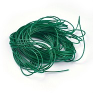 Korean Waxed Polyester Cords, Green, 1mm, about 16.4 yards(15m)/bag(YC-WH0002-A03)