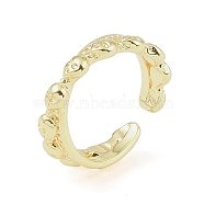 304 Stainless Steel Open Cuff Rings for Women, Golden, Skull, Adjustable, 6mm(RJEW-H229-02G-06)