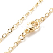 Brass Cable Chains Necklace for Women, Cadmium Free & Lead Free, Real 18K Gold Plated, 17.48 inch(44.4cm)(NJEW-P265-04G)