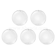 Handmade Two Holes Blown Glass Globe Beads, Round, Clear, 20mm(BLOW-TA0001-01C)