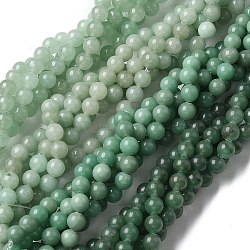 Natural Green Aventurine Beads Strands, Round, 8mm, Hole: 1mm, about 45~46pcs/strand, 14.96''(38cm)(G-F591-16)