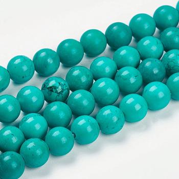 Natural Magnesite Beads Strands, Dyed & Heated, Round, 6mm, Hole: 1mm, about 65pcs/strand, 15.27 inch(38.8cm)