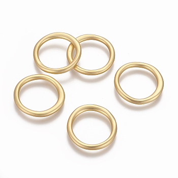 Brass Linking Rings, Long-Lasting Plated, Ring, Matte Gold Color, 24x2.3mm, Hole: 18.5mm