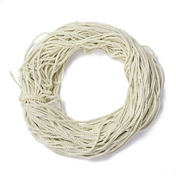 Polyester Cord, Twisted Cord, Cornsilk, 5mm, about 97~100m/bundle