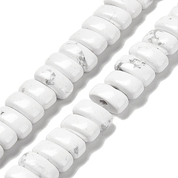 Natural Howlite Beads Strands, Rectangle, 9x4x4.5mm, Hole: 1mm, about 93pcs/strand, 15.28''(38.8cm)