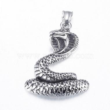 Antique Silver Snake Stainless Steel Pendants