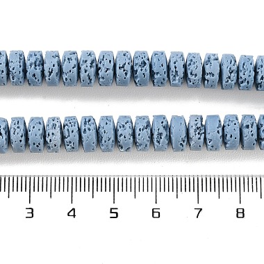 Brins de perles teintées en pierre de lave synthétique(G-H311-09-07)-5