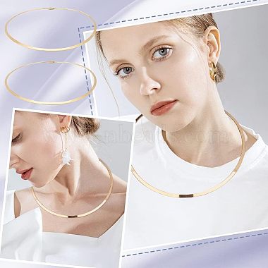 304 Stainless Steel Wire Wrap Collar Necklace for Women(NJEW-UN0001-35)-5