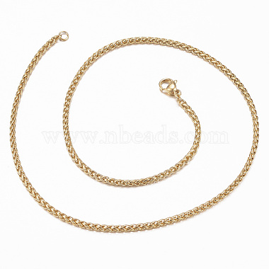 304 Stainless Steel Rope Chain Necklaces(NJEW-H467-02G)-2