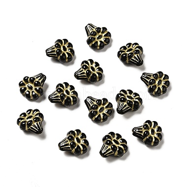 Black Flower Acrylic Beads