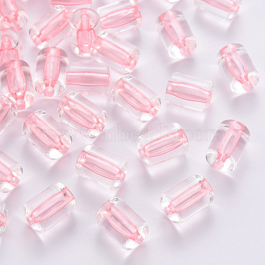 Pink Column Acrylic Beads