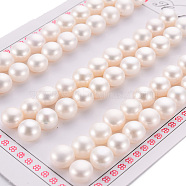 Natural Cultured Freshwater Pearl Beads, Grade 3A, Half Drilled, Rondelle, 8~8.5x6mm, Hole: 0.8mm.(X-PEAR-P056-051)