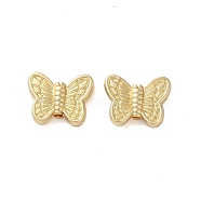 Rack Plating Alloy Beads, Butterfly, Matte Gold Color, 9x11x3mm, Hole: 1.2mm(FIND-C062-05MG)