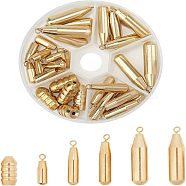 SUPERFINDINGS Brass Fishing Gear, Bullet Shot Weights, Fishing Sinkers Weights, Golden, 1x1/4 inch(25x7mm), 35pcs/box(FIND-FH0001-60G)