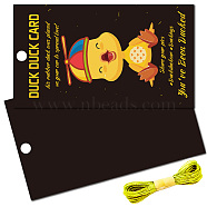 CREATCABIN 50Pcs Paper Card, Greeting Card, Duck Theme Card, Rectangle, Word, 87.5x50mm(AJEW-CN0001-37D)