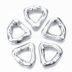 CCB Plastic Linkings Rings, Triangle, Platinum, 22x23x6mm, Inner Diameter: 11x12mm(CCB-N005-001-01P)