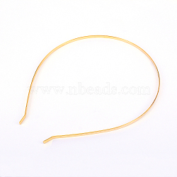 Hair Accessories Iron Hair Band Findings, Golden, 140x118.5x3mm(OHAR-WH0017-06A)
