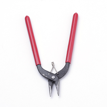 45# Carbon Steel Jewelry Pliers, Flat Nose Pliers, Polishing, Red, 160x45x10mm
