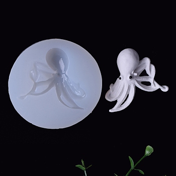 DIY Octopus Silicone Molds, Resin Casting Molds, For UV Resin, Epoxy Resin Jewelry Making, White, 75x17mm, Inner Size: 57x55mm