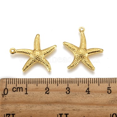 Brass Starfish/Sea Stars Pendants(X-KK-L134-11G)-3