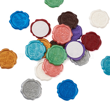 20 pièces autocollants de sceau de cire adhésifs 10 couleurs(DIY-TA0003-48)-4