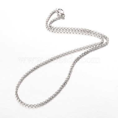 304 Stainless Steel Rolo Chain Necklaces(NJEW-JN01228-02)-2