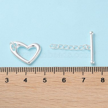 925 Sterling Silver Toggle Clasps with Chain(STER-D005-05S)-4