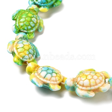 Synthetic Turquoise Dyed Beads Strands(G-P507-05A)-4