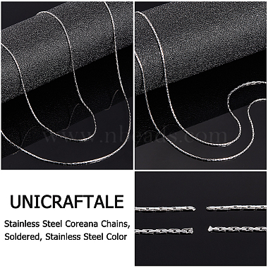 Unicraftale 304 Coreana-Ketten aus Edelstahl(CHS-UN0001-20P)-5