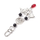 Halloween Alloy Bat & Lotus Pendant Decorations(HJEW-TA00190)-4