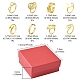 8Pcs 8 Style Flower & Leaf & Whale Tail & Snake Stainless Steel Open Cuff Ring Sets(RJEW-FS0001-01)-5