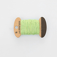 Jute Cord, Jute String, Jute Twine, 3 Ply, for Jewelry Making, Green Yellow, 2mm, about 10.93 yards(10m)/board(OCOR-WH0016-06E)