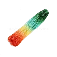 Gradient Color Baking Painted Glass Bead Strands, Faceted, Bicone, Colorful, 2.9~3.3x2.5mm, Hole: 0.8mm, about 146~150pcs/strand, 15.35~16.2''(39~40.5cm)(DGLA-A039-T2mm-A013)