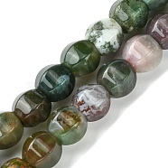 Natural Indian Agate Beads Strands, Faceted, Round, 10mm, Hole: 1.3mm, about 40pcs/strand, 16.14~16.22''(41~41.2cm)(G-H023-A06-01)