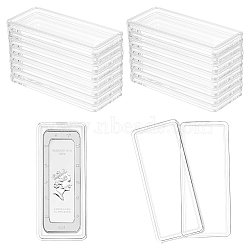 Rectangle Transparent Acrylic Silver Bar Gold Bar Storage Cases, Air-Tite Capsule Storage Holders, Clear, 3.6x8.65x0.65cm, Inner Diameter: 3.3x8.35cm(CON-WH0086-104B)