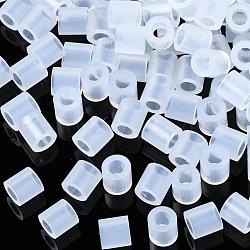 PE Fuse Beads, DIY Melty Beads, Tube, Clear, 5x5mm, Hole: 3mm, about 8000pcs/500g(DIY-R013-A44)