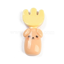 Dog Cartoon Resin Cabochons, Fork, 33x15x7mm(CRES-Q009-02B)