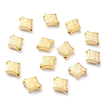 CCB Plastic Beads, Rhombus, Light Gold, 10.5x10x4mm, Hole: 1mm
