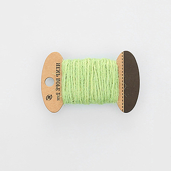 Jute Cord, Jute String, Jute Twine, 3 Ply, for Jewelry Making, Green Yellow, 2mm, about 10.93 yards(10m)/board