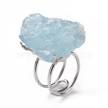 Gemstone Nuggets Cuff Ring(RJEW-G271-01P)-2