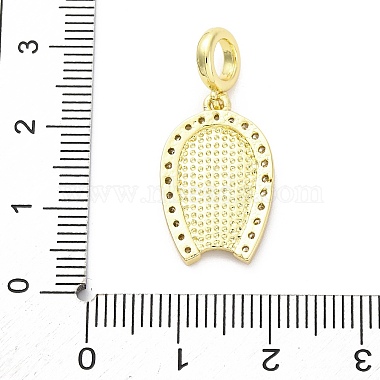 Brass Micro Pave Cubic Zirconia Virgin Mary European Dangle Charms(KK-D325-27G-02)-3