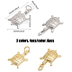 8Pcs 2 Colors Rack Plating Brass Pendants(ZIRC-CA0001-22)-2