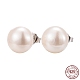 Valentine Presents for Her 925 Sterling Silver Ball Stud Earrings(EJEW-D029-9mm-2)-1