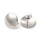 304 Stainless Steel Flat Round Stud Earrings for Women(EJEW-I281-31P)-2