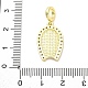 Brass Micro Pave Cubic Zirconia Virgin Mary European Dangle Charms(KK-D325-27G-02)-3