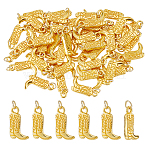 50Pcs Alloy Cowboy Boot Pendants, with 304 Stainless Steel Jump Rings, Golden, 21mm(PALLOY-FH00192)